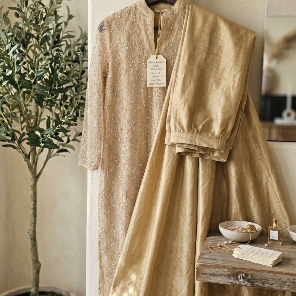 Elegant Gold Kurta Set